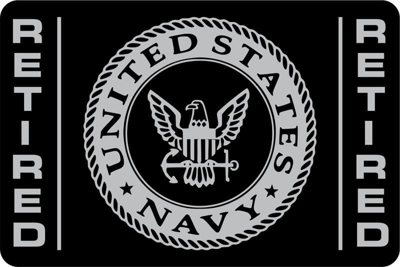 U.S. Navy Retired - Tow Hitch Cover